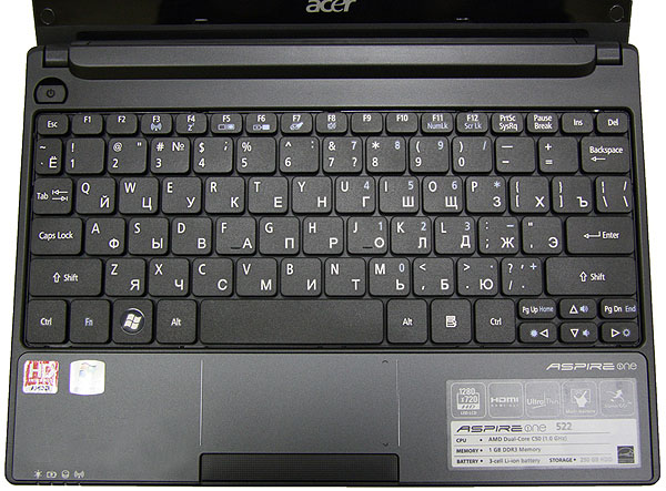 Клавиатура Acer Aspire One 522