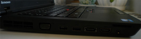 Левый торец ноутбука Lenovo ThinkPad Edge E420